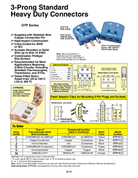 Thumbnail of document Data Sheet - OTP-J 3-Prong Standard Size Thermocouple , RTD, & Thermistor Connectors